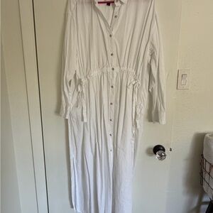 Universal Thread Cream Long Sleeve Maxi Dress